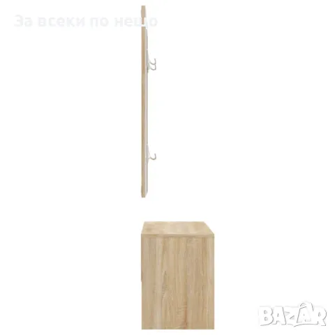 Комплект мебели за антре, дъб сонома, инженерно дърво, снимка 3 - Портманта - 48748118