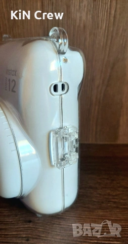 Fujifilm Instax Mini 12 camera (Clay white) + plastic shell, EVA case, снимка 2 - Фотоапарати - 53858348