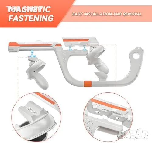 Нов 2 в 1 стабилен VR контролер за Oculus Quest 2 Геймъри Игри Подарък, снимка 2 - Друга електроника - 49498086