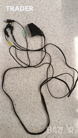 SCART адаптер с 4 RCA аудио / видео кабели чинча