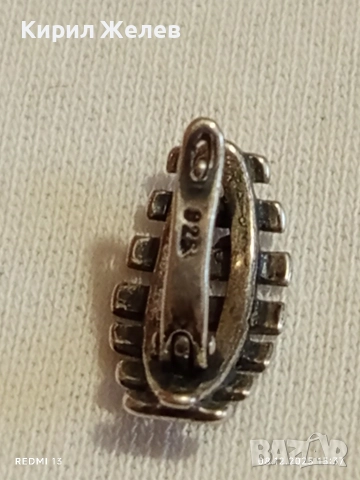 Сребърна обеца стилна нежна елегантна 39844, снимка 5 - Обеци - 52691781