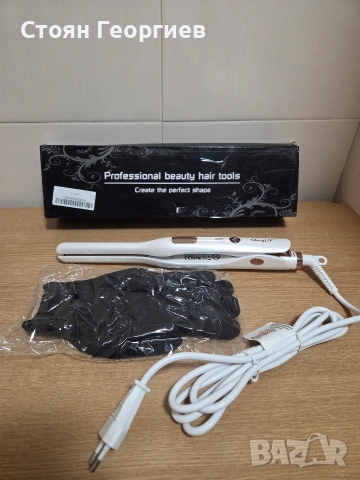 Преса за коса CkeyiN 2 в 1, преса и маша за коса PTC 30S, бързо нагряване и регулируема температура