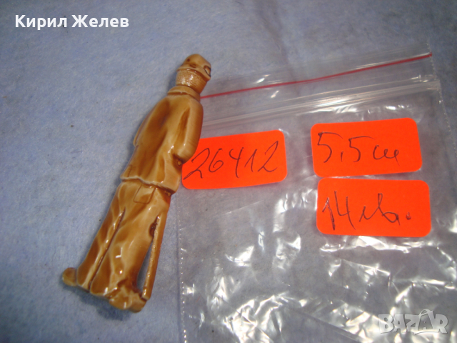 СТАРА ФИГУРАЛНА БАКЕЛИТОВА ЛАКИРАНА РЯДКА БРОШКА - ЗНАЧКА - ЧАРЛИ ЧАПЛИН 26412, снимка 4 - Антикварни и старинни предмети - 36351111