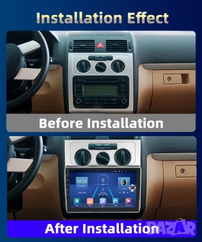 Мултимедия, Двоен дин, за VW Touran, Андроид, 2 DIN, volkswagen, 10", навигация, Android, Touran, снимка 2 - Аксесоари и консумативи - 47396299