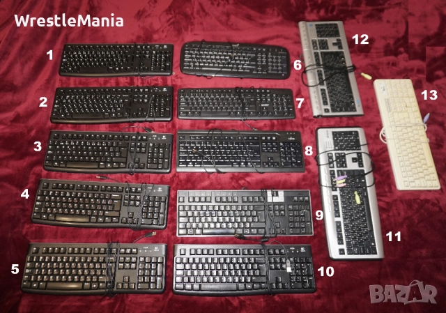 13 Клавиатури Logitech K120/Dell/Fujitsu KB410K/Gembird/Genius/A4Tech за Настолен Компютър 