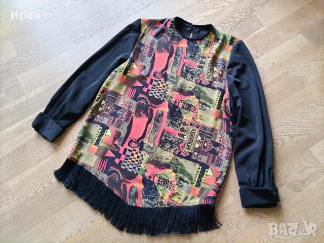 Красива блуза от коприна, снимка 1 - Блузи с дълъг ръкав и пуловери - 44415371