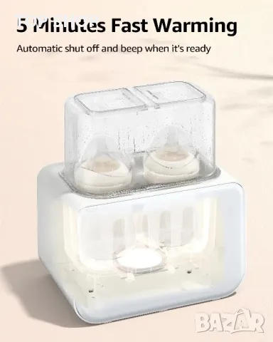 Grownsy 8-в-1 Бърз двоен Нагревател за бебешки шишета/бурканчета, размразяване/стерилизиране/съхр-ие, снимка 4 - Стерилизатори - 49308491