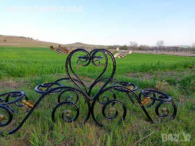Цветарник от ковано желязо за 5 саксии, снимка 3 - Градински мебели, декорация  - 36507947