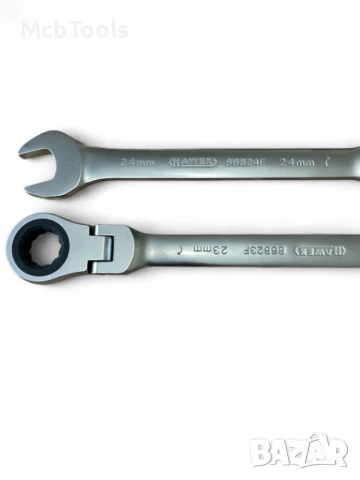 Комплект звездогаечни тресчотни ключове с чупещо рамо 22 части 6 – 32 мм Hawek, снимка 5 - Други инструменти - 50826442