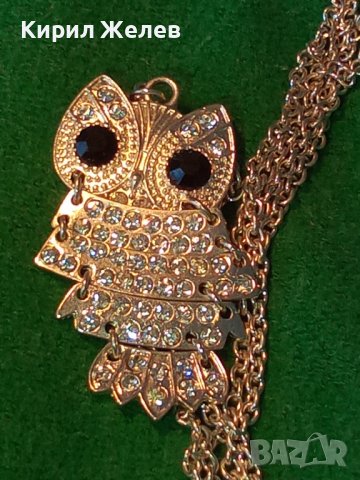 КРАСИВО ПОСРЕБРЕНО КРИСТАЛНО УКРАСЕНО ВИНТИДЖ АРТ БУХАЛЧЕ - КОЛИЕ ПЕНДАНТ 37363, снимка 6 - Колиета, медальони, синджири - 41682654