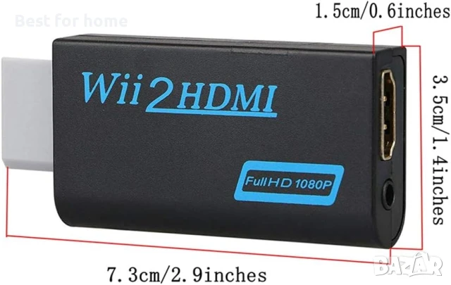 Адаптер GoldOars Wii към HDMI с 1,5 м кабел, снимка 4 - Друга електроника - 50646998