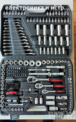 Професионален комплект гедоре KrafTRoyal 216 части гидория 