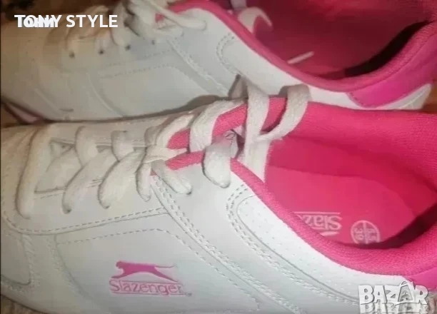 SLAZENGER Оригинал Нови Дамски Кожени Маратонки 39, снимка 2 - Маратонки - 51644351
