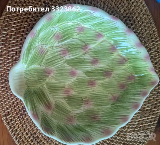 Английска керамична купа Артишок , снимка 9 - Прибори за хранене, готвене и сервиране - 55935679
