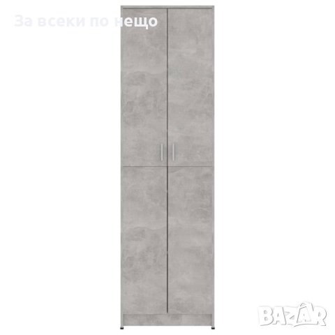 Гардероб за антре, бетонно сив, 55x25x189 см, ПДЧ