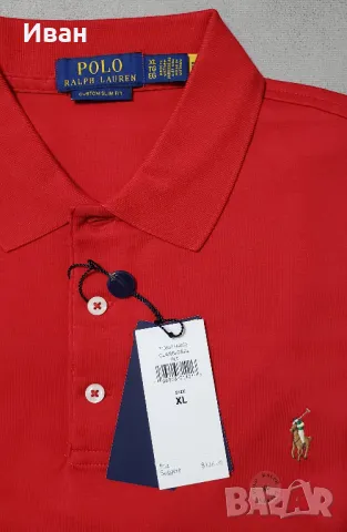 Нова оригинална фланелка Polo Ralph Lauren, custom slim fit – 100% памук  XL, снимка 5 - Тениски - 49732535
