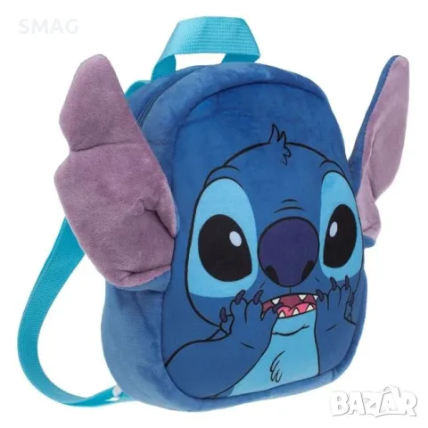 Детска плюшена раница с дизайн на Stitch в синьо и лилаво_1247207, снимка 2 - Раници - 55717356