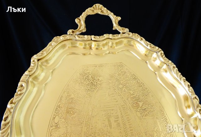 Бронзов поднос барок,картина Египет. , снимка 7 - Антикварни и старинни предмети - 35950980