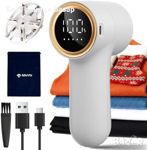 Нова Електрическа машинка за дрехи против мъхчета 5 скорости 6 остриета