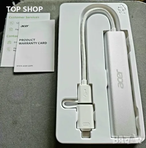 Acer USB C към Ethernet адаптер,USB-A/C хъб с 3 USB-A 3.1 и 1Gbps RJ45, снимка 4 - Кабели и адаптери - 49451938