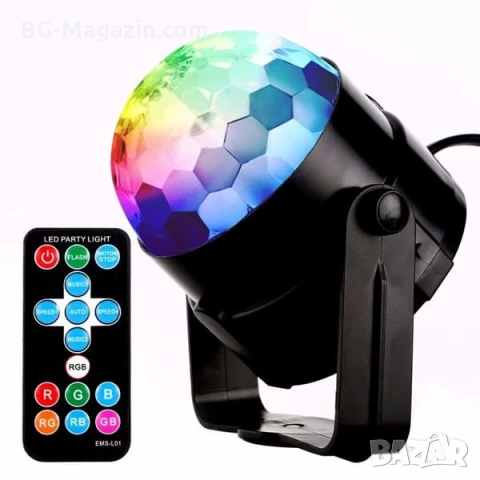LED диско лампа топка крушка проектор осветление прожектор за домашно парти детско купони събирания, снимка 5 - Лед осветление - 51049409