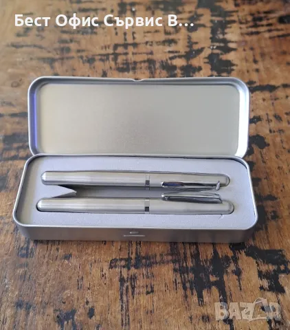 писалка и химикалка комплект масивни метални, внос от Германия, снимка 2 - Ученически пособия, канцеларски материали - 49606816