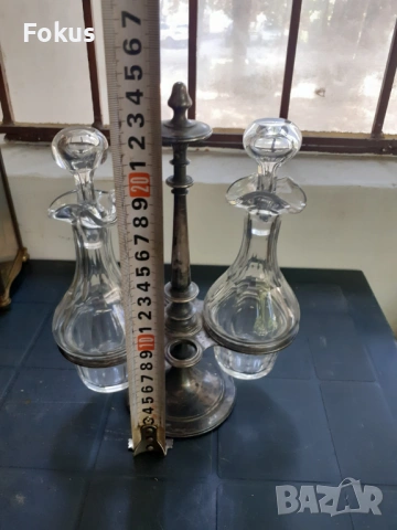 Уникален стар антикварен посребрен оливерник на Cristofle, снимка 5 - Антикварни и старинни предмети - 53296852