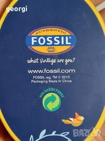 сребърен пръстен с камък Fossil , снимка 5 - Пръстени - 44278568