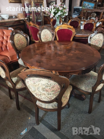 Бароков трапезен комплект , снимка 2 - Маси - 53641340