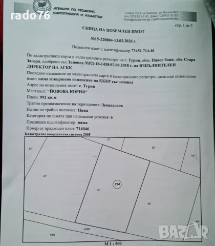 Продавам 1/12 идеални части от 11 земеделски имота – с. ТУРИЯ и с. ГАБАРЕВО