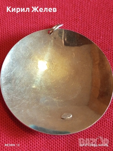 Етно винтидж сребърен медальон ITALI ITALIA GREA 925 Арт бижу 38694