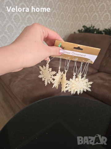 Декоративни снежинки , снимка 4 - Декорация за дома - 52920732