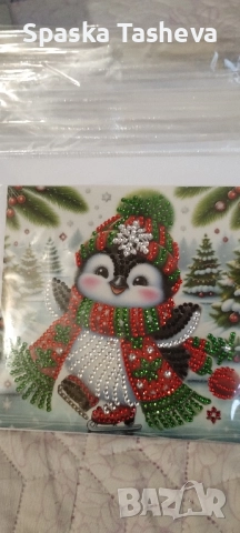 Диамантени коледни картички , снимка 4 - Декорация за дома - 52306935