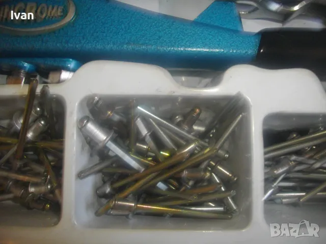 НОВА НЕМСКА СТАРО КАЧЕСТВО РЪЧНА НИТАЧКА ЗА ПОП-НИТ 2-5мм ВИСОК КЛАС ПРОФИ LINCROME ПЪЛЕН КОМПЛЕКТ, снимка 7 - Други инструменти - 49733226