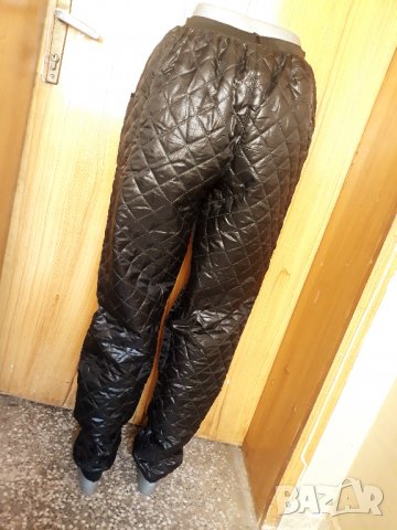 Ефектен черен панталон висока талия тип грейка тип балон ХЛ, снимка 5 - Панталони - 34540669
