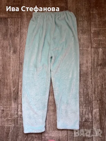 полар поларени меко топъл висока талия ново универсален размер домашно долнище бебешко синьо, снимка 2 - Нощници - 48086022