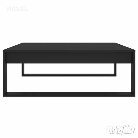 vidaXL Маса за кафе, черна, 100x100x35 см, инженерно дърво, снимка 5 - Маси - 56147837