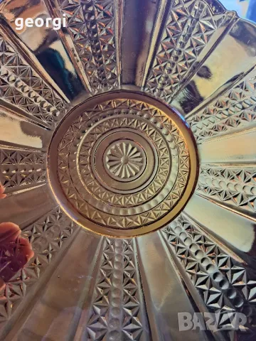 голямо стъклено плато цвят кехлибар 21/6, снимка 4 - Прибори за хранене, готвене и сервиране - 49971710