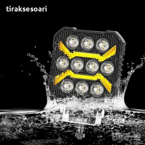  Висок клас LED Диоден Боен фар за трактори ATV мотокари камиони Квадрат, снимка 5 - Аксесоари и консумативи - 49335704