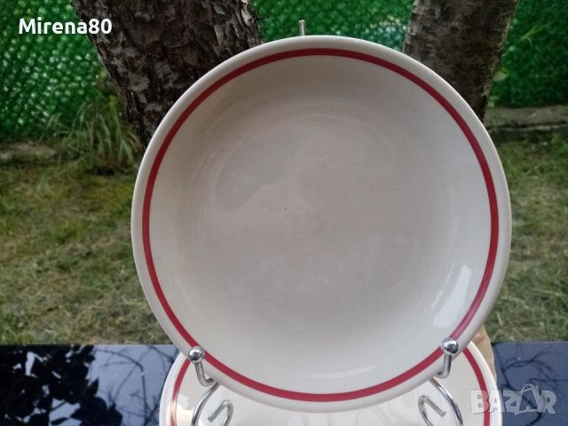 Чинии на Развитие, Калейца - с червен кант - НОВИ !, снимка 2 - Чинии - 42263562