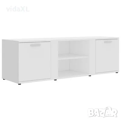 vidaXL ТВ шкаф, бял, 120x34x37 см, инженерно дърво(SKU:801161), снимка 1 - Шкафове - 49061802