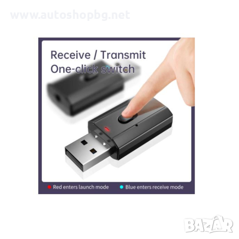 Wireless USB Transmitter and Receiver - безжичен аудио приемник и предавател с 3.5 мм аудио жак (чер, снимка 3 - Аксесоари и консумативи - 44510458