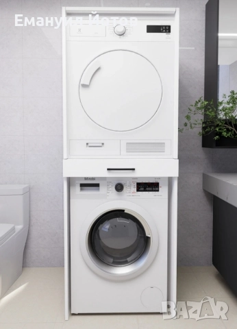 Шкаф за пералня и сушилня(Доставка на всяка страна в България), снимка 2 - Шкафове - 52312216