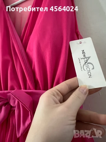 Дамска розова рокля, снимка 4 - Рокли - 51360791