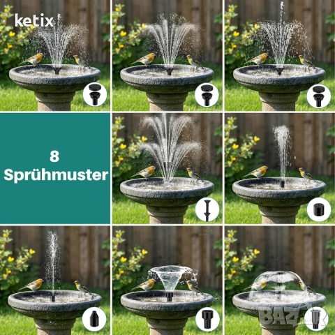 Соларен фонтан Biling 8 W, снимка 3 - Други - 53780487