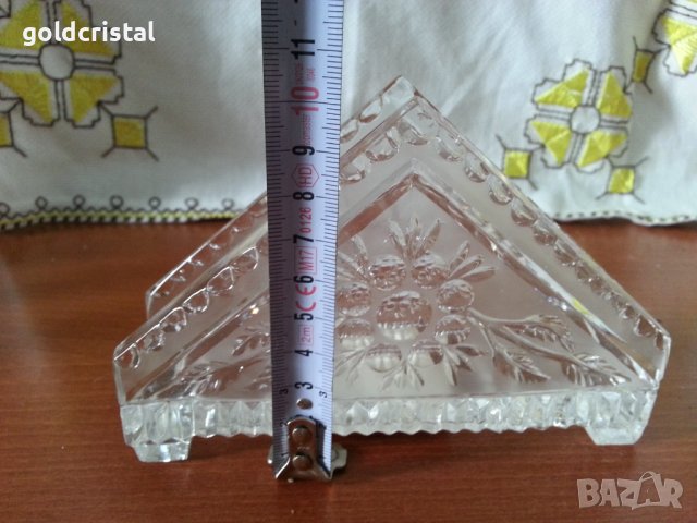 Стар руски кристален салфетник , снимка 6 - Антикварни и старинни предмети - 42170417
