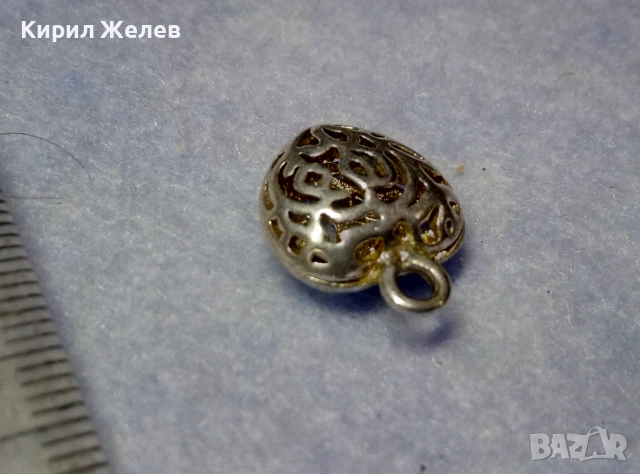 ПОСРЕБРЕН РОМАНТИЧЕН АЖУРЕН АРТ НУВО СТИЛ МЕДАЛЬОН СЪРЧИЦЕ от БЛАГОРОДНА СТОМАНА 24948, снимка 7 - Колиета, медальони, синджири - 50530734