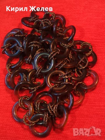 СТАР ВИНТИДЖ ГЕРДАН с МЕДНИ ЕЛЕМЕНТИ и КАТАЛИН 72361, снимка 4 - Колиета, медальони, синджири - 29604893