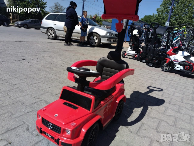 MERCEDES Кола за яздене с дръжка и сенник Mercedes-benz G350d червен, снимка 6 - Други - 53849707