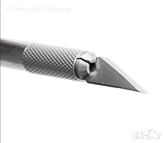 Технически/канцеларски/ скалпел с 1 един + /5броя резервни резци/., снимка 4 - Други инструменти - 47593773
